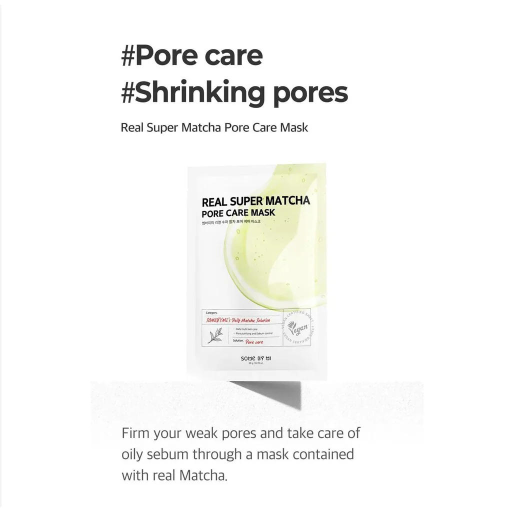 Some By Mi Real Super Matcha Pore Care Mask 1Pcs - Image 2