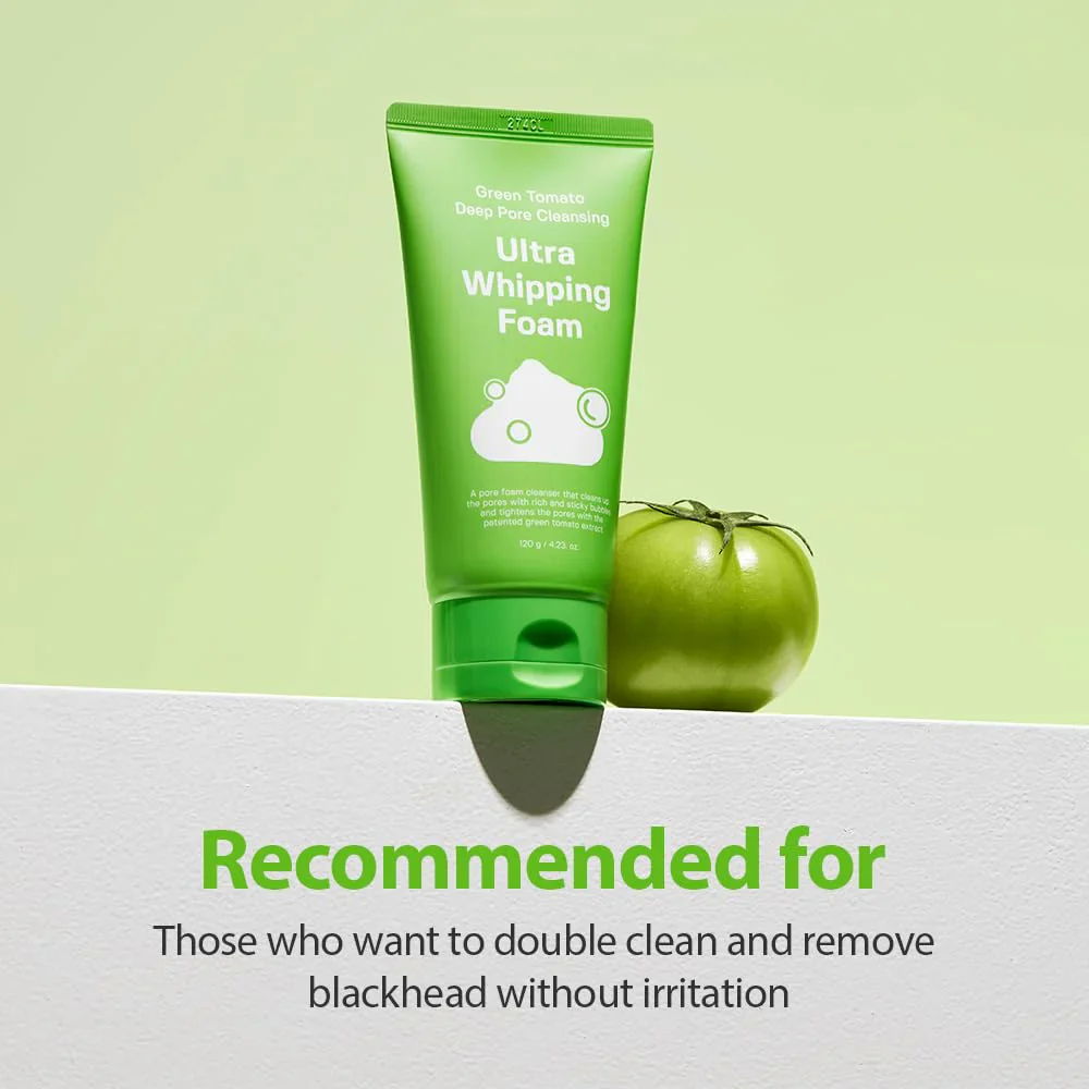 Sungboon Editor Green Tomato Deep Pore Cleansing Ultra Whipping Foam 120g - Image 6
