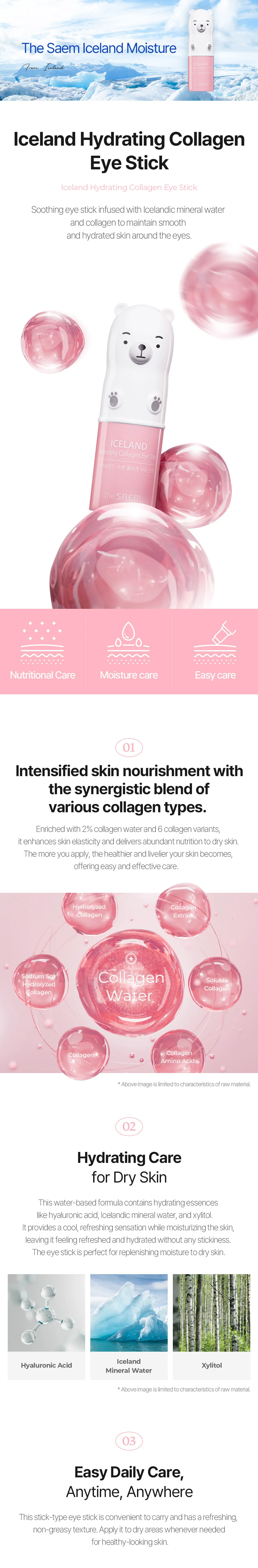 The Saem Iceland Hydrating Collagen Eye Stick - Image 3