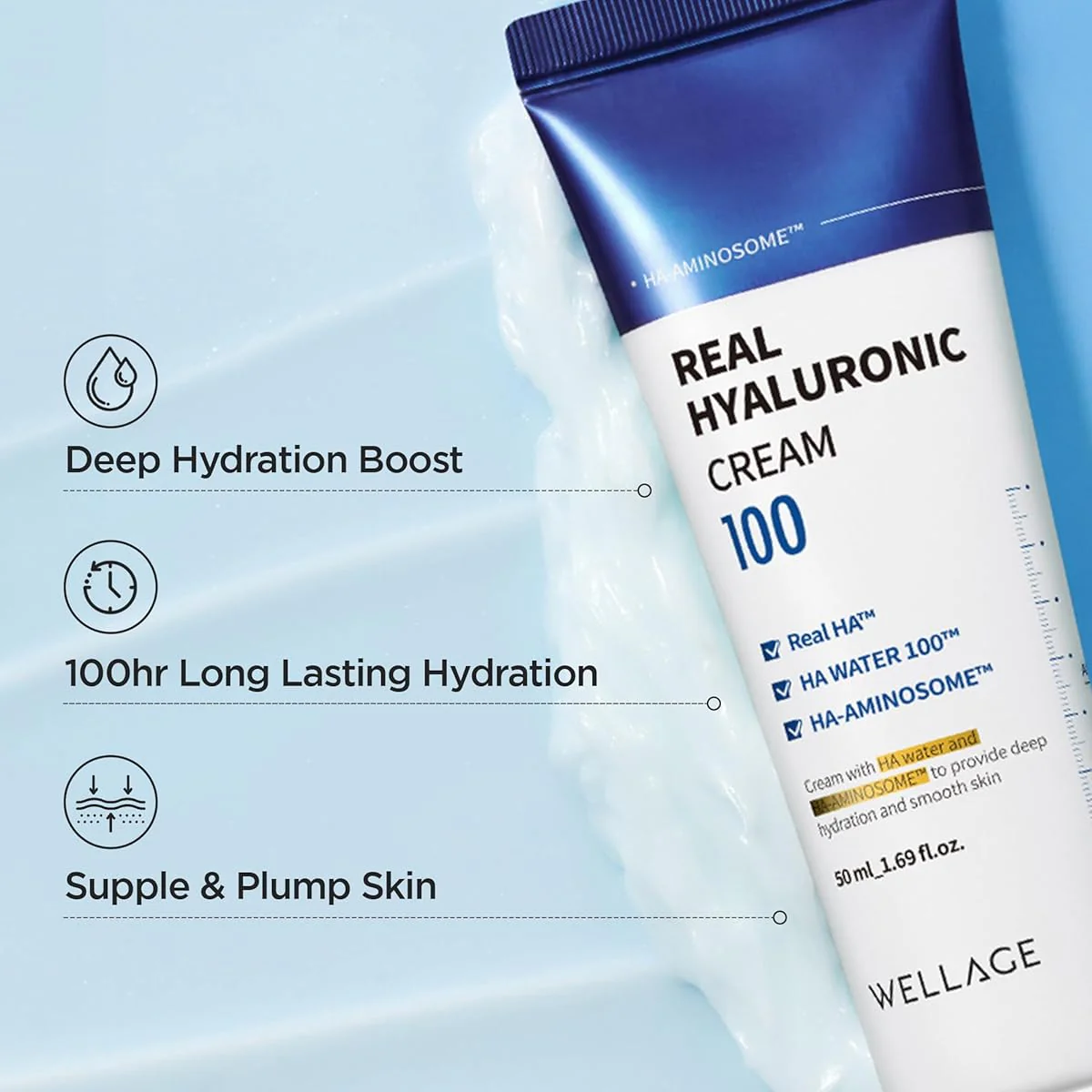 Wellage Real Hyaluronic 100 Cream 80ml - Image 5